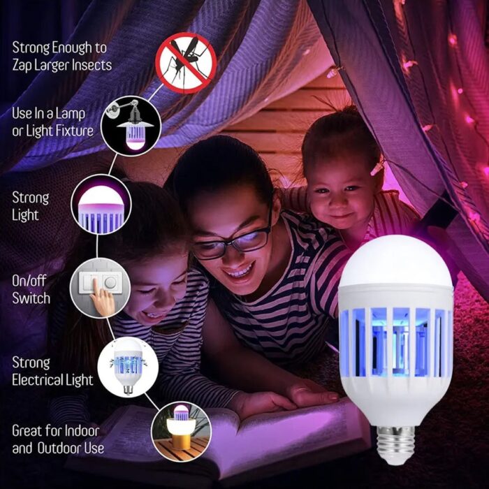 12 Watt LED Lamp with Mosquito and Insect Killer - Image 2