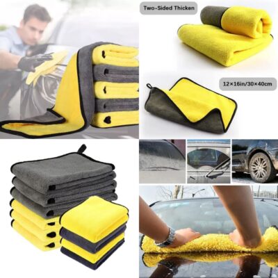 car cleaning microfiber cloth 40x40 cm ultra soft dual side drying towel