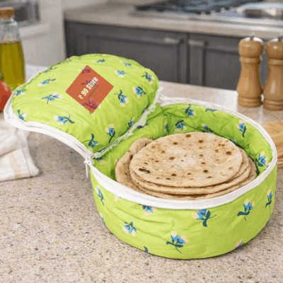 Cotton Chapati Roti Warmer Cloth Pouch – Washable Roti Keeper