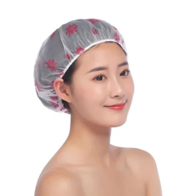 Waterproof Printed Shower Cap for Bath & Hair Protection