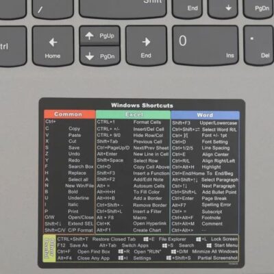 Excel Shortcut Keyboard Sticker – Windows Shortcut Guide for Laptop/Desktop