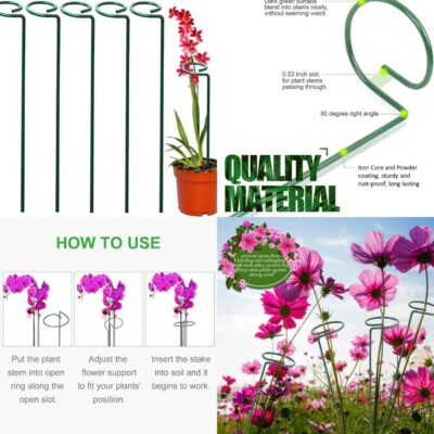 Metal Plant Support Stick – Garden Flower Support Stake 1 Pc