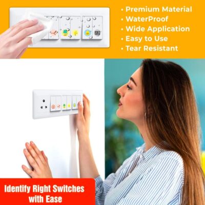 Switch Board Stickers (88 Icons) – Waterproof Electrical Switch Labels